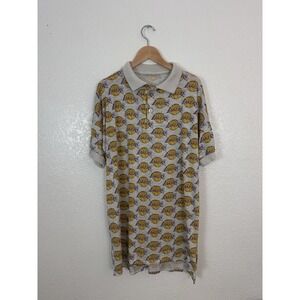 Vintage Los Angeles Lakers All Over Print Polo Shirt – Adult Size (32" x 20")